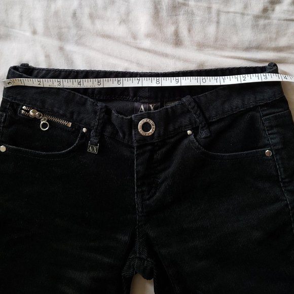 Armani Exchange Black Moto Style Cords Corduroy Pants - Picture 5 of 6